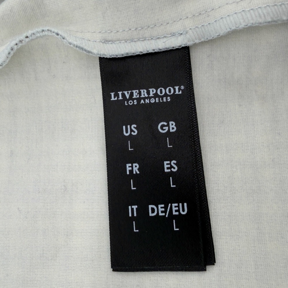 Liverpool Los Angeles Womens Large Plaid Knit Blazer Grey White Houndstooth L - Picture 4 of 7